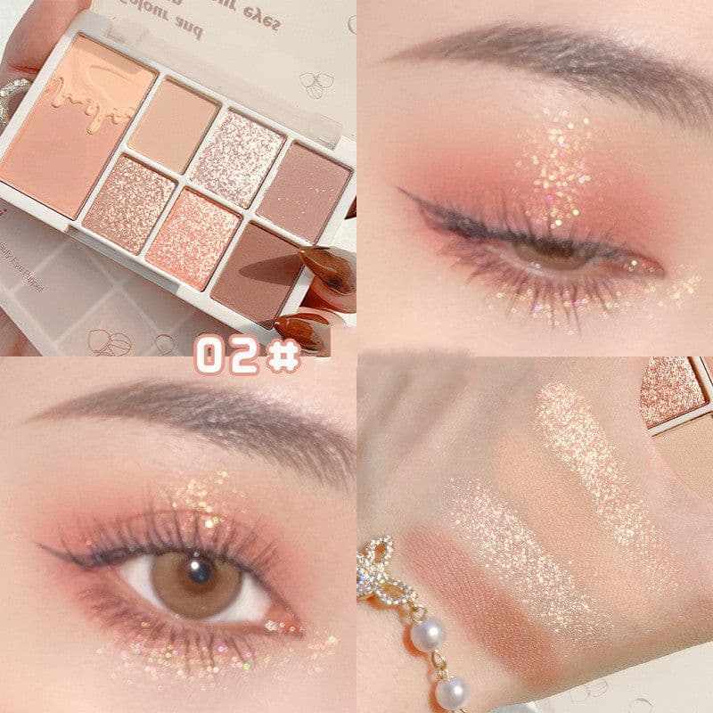 image-Seven-color Eyeshadow Palette Matte Pearlescent Color