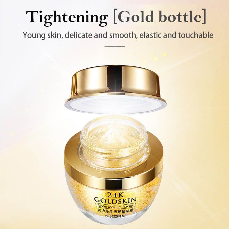 image-24K Gold Face Cream Dry Skin Care Whitening Snail Brightening
