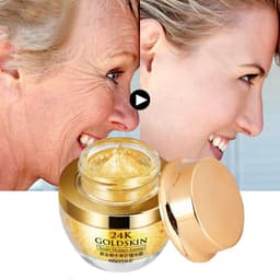 image-24K Gold Face Cream Dry Skin Care Whitening Snail Brightening