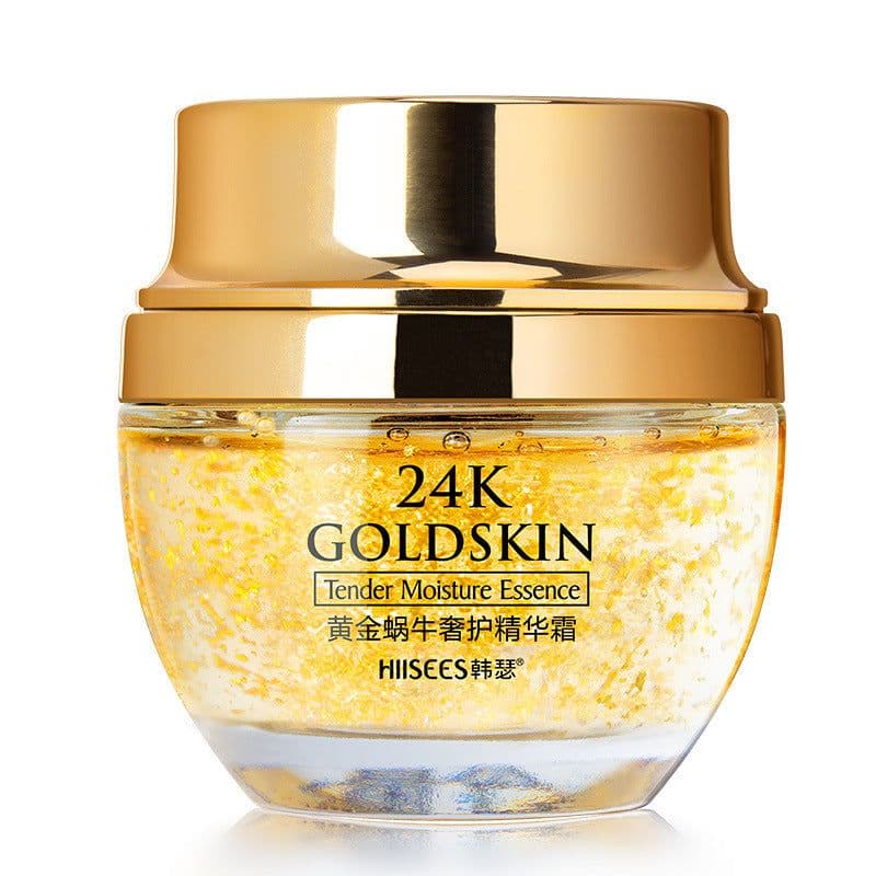 image-24K Gold Face Cream Dry Skin Care Whitening Snail Brightening