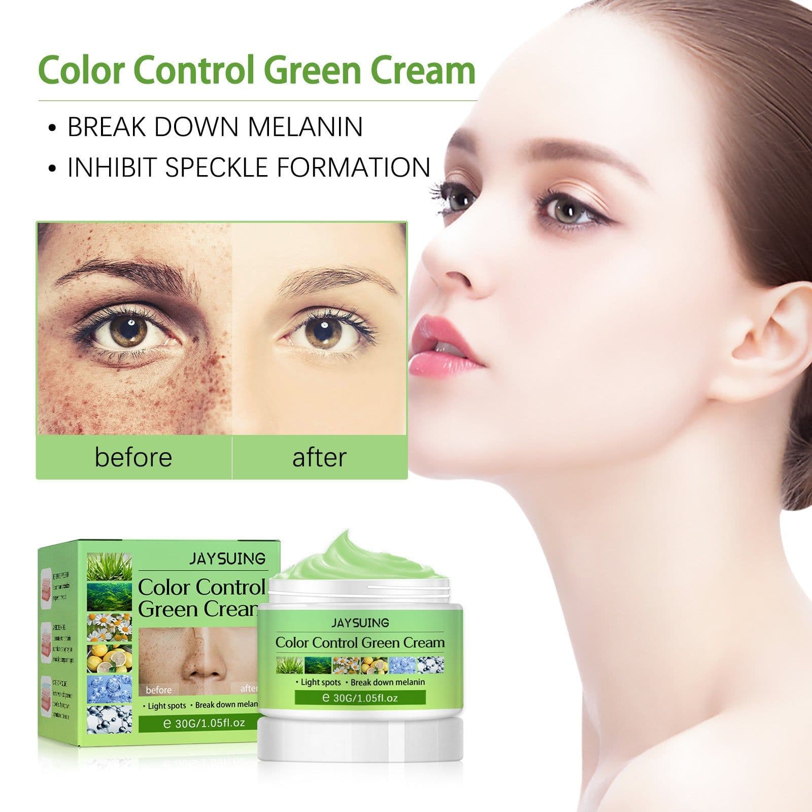 image-Lighten Spots Green Cream Freckles Decompose Pigments