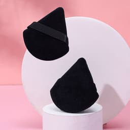 image-Puff Suede Dry Powder Puff Fan Loose Powder Puff Makeup Sponge