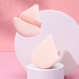 image-Puff Suede Dry Powder Puff Fan Loose Powder Puff Makeup Sponge