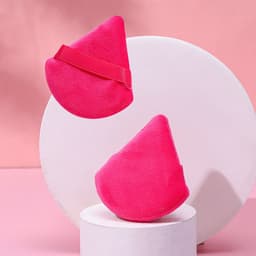 image-Puff Suede Dry Powder Puff Fan Loose Powder Puff Makeup Sponge