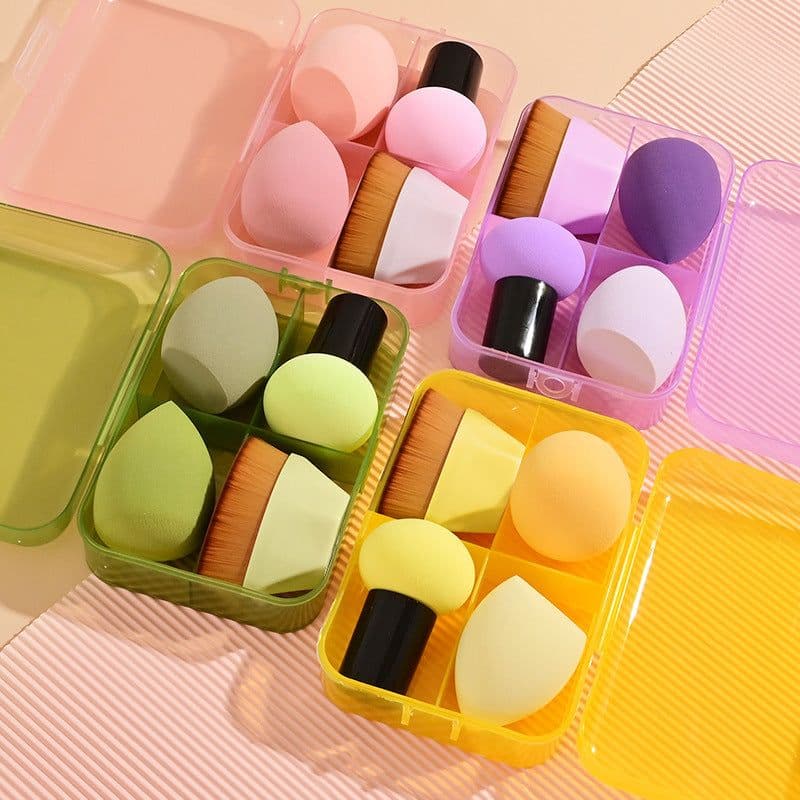 image-Water Drop Gourd Mushroom-shaped Haircut Beauty Blender Suit