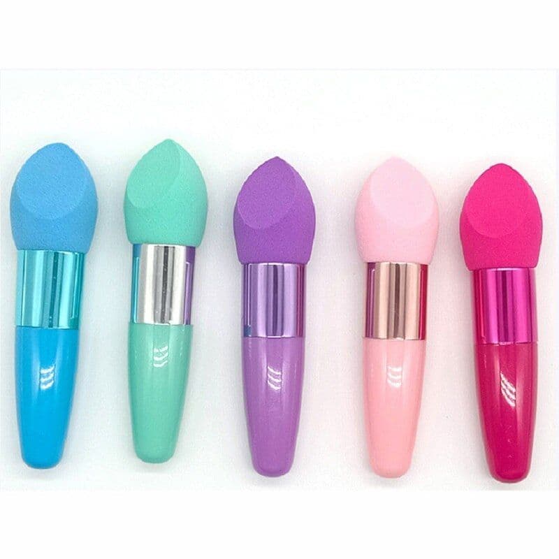 image-Three Brushes Set Sponge Beauty Blender Cushion Compact Wet And Dry Dual-use Beauty Blender Makeup Tools