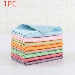 image-Fish Scale Rag Seamless Glass Cleaning Kitchen Absorbent Towel