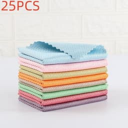 image-Fish Scale Rag Seamless Glass Cleaning Kitchen Absorbent Towel