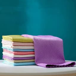 image-Fish Scale Rag Seamless Glass Cleaning Kitchen Absorbent Towel