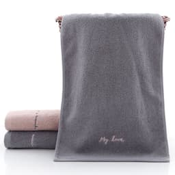 image-Absorbent Couple Towel Cotton Adult Face Wash Towel