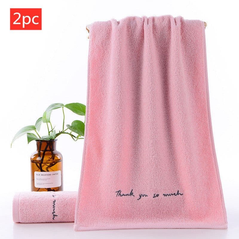 image-Absorbent Couple Towel Cotton Adult Face Wash Towel
