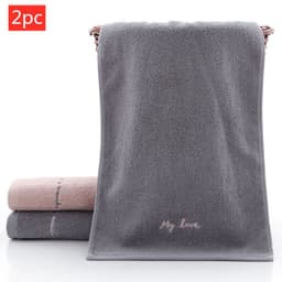 image-Absorbent Couple Towel Cotton Adult Face Wash Towel