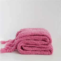 image-Positive And Negative Woven Tassels Casual Nap Air Conditioning Blanket Shawl Office Blanket Emily