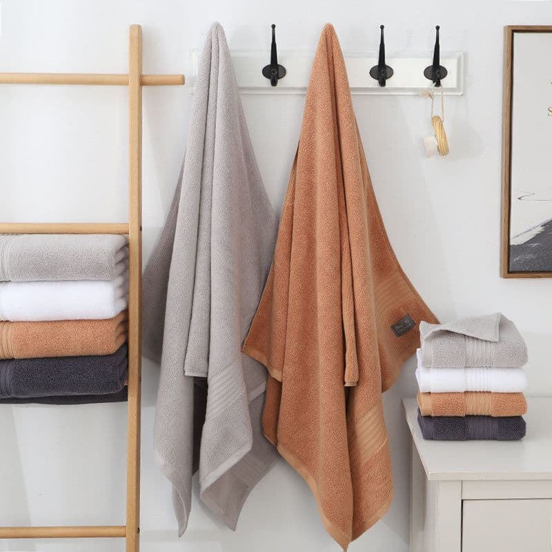 image-Pure Cotton 500g Bath Towel Thickened Soft Absorbent Hotel Beauty Salon Gift Large Towel Manufacturer Wholesale Custom Logo