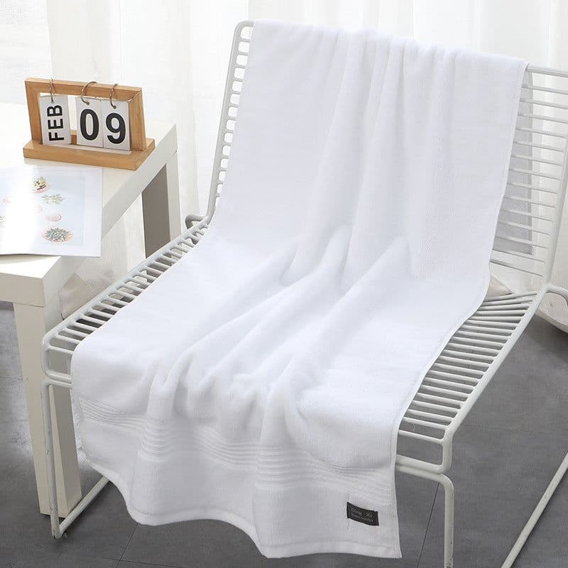 image-Pure Cotton 500g Bath Towel Thickened Soft Absorbent Hotel Beauty Salon Gift Large Towel Manufacturer Wholesale Custom Logo