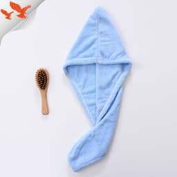 image-Water-absorbing And Quick-drying Superfine Fiber Coral Fleece Hair Dryer Cap