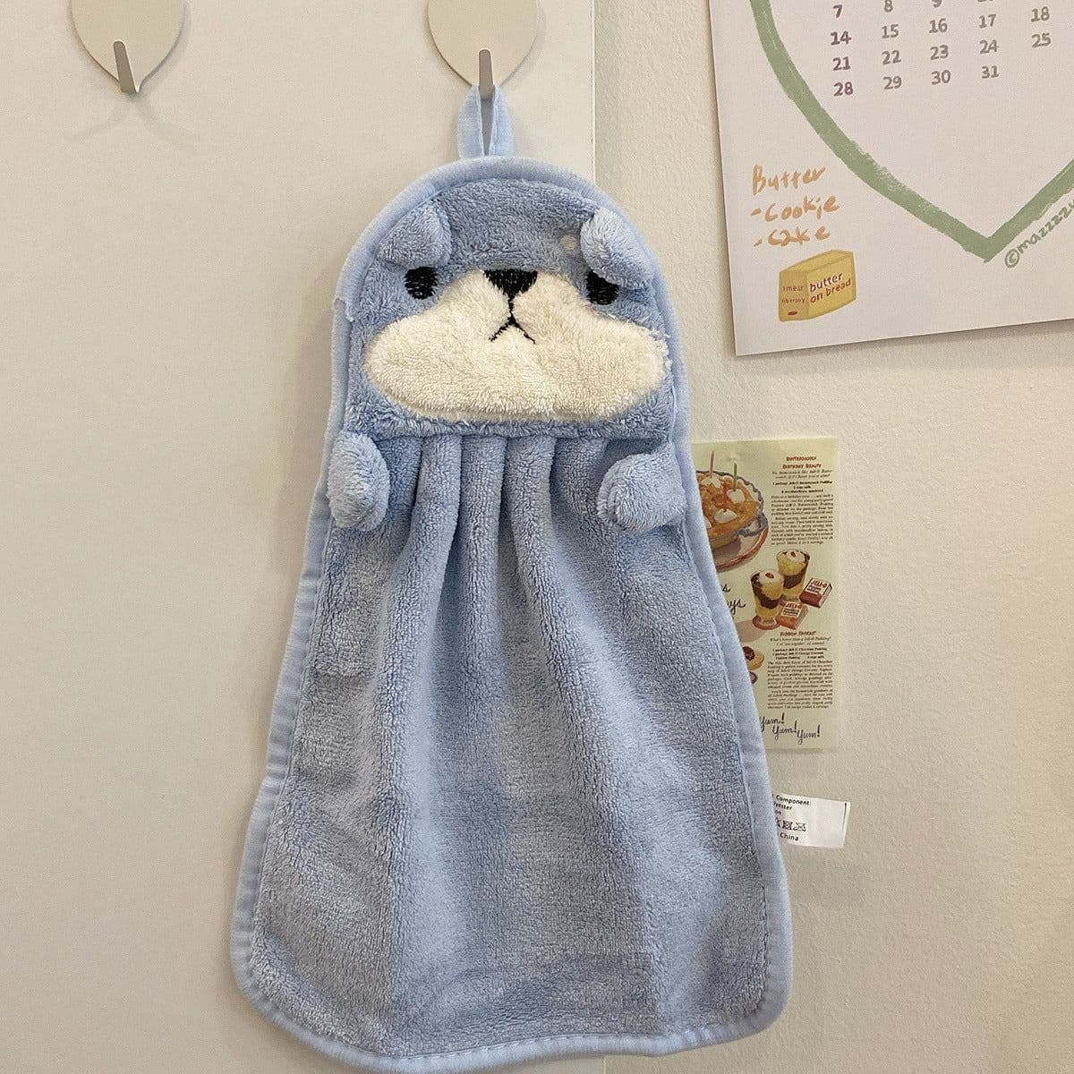 image-Towels Can Hang Coral Fleece Absorbent Towels To Wipe Face Bathroom Children