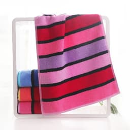image-Thickened Color Striped Face Towel Absorbent Soft Cotton Couple Models
