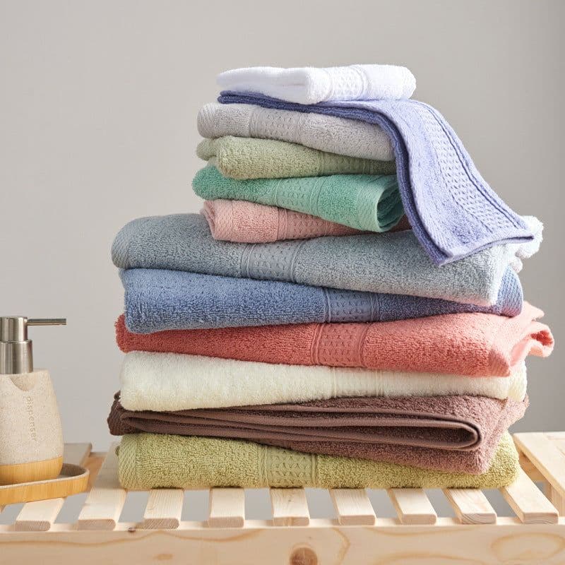 image-Minimalist Style Square Towel Towel Bath Towel Set Towel Pure Cotton
