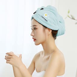 image-Hair Strong Water Absorption Does Not Hurt Hair Shampoo Bag Headscarf