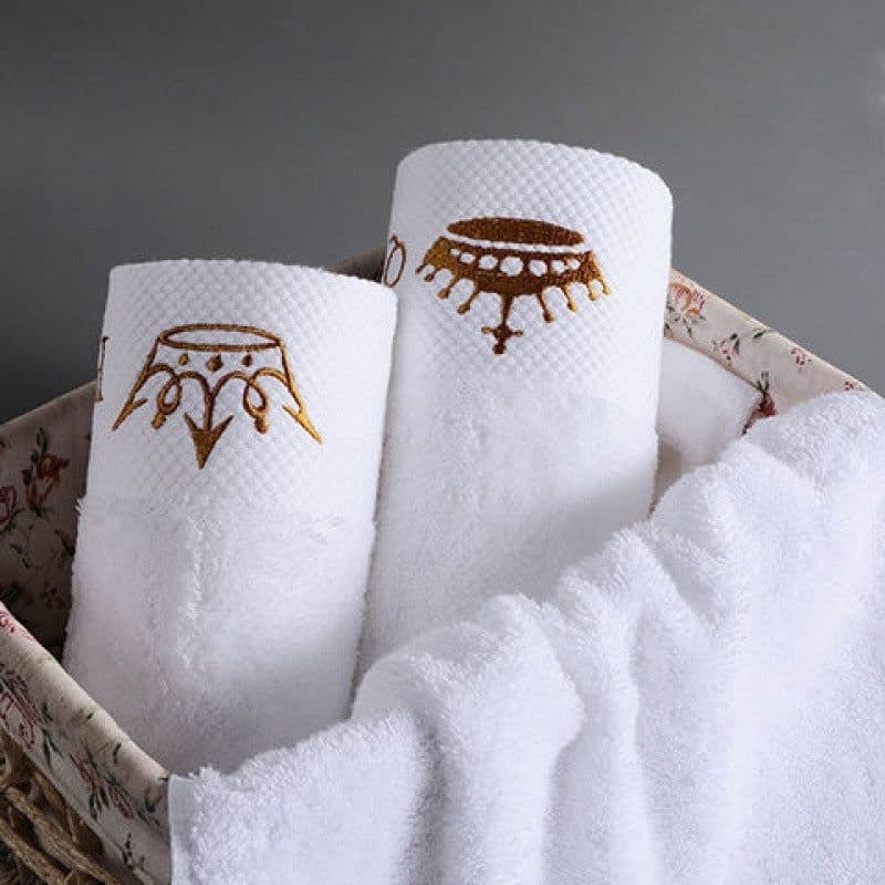 image-Thick Large Cotton BathWhite Hotel Men And Women Adult Towel