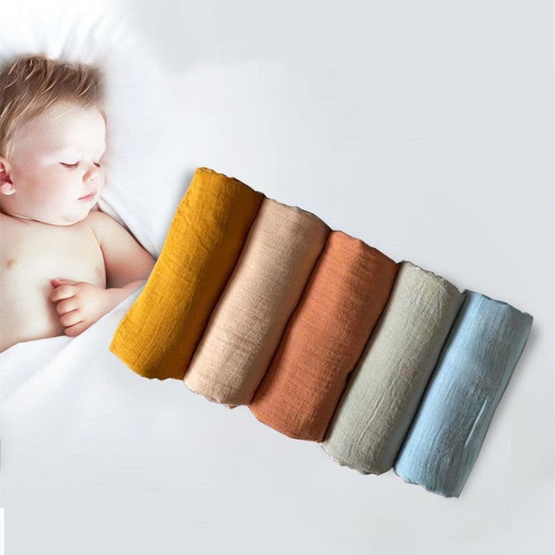 image-Pure Color Bamboo Cotton Wrap Towels For Newborn Babies