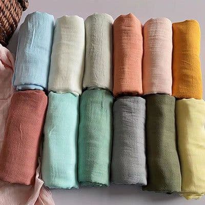 image-Pure Color Bamboo Cotton Wrap Towels For Newborn Babies