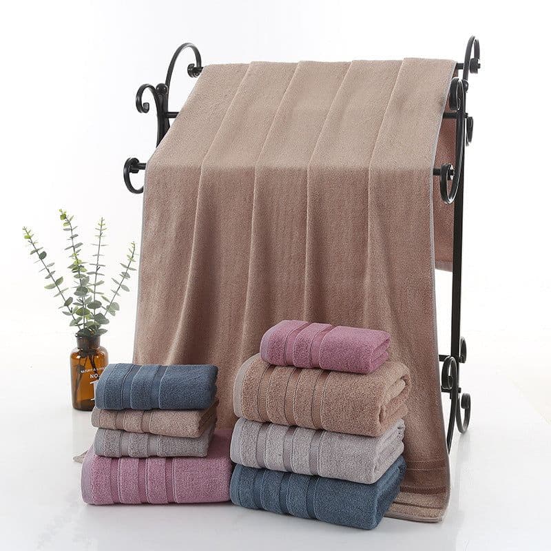 image-Fiber And Ink Bamboo Bath Towel For Adult Household Water Absorption