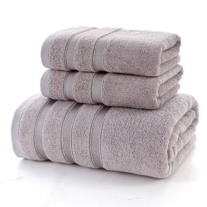 image-Fiber And Ink Bamboo Bath Towel For Adult Household Water Absorption