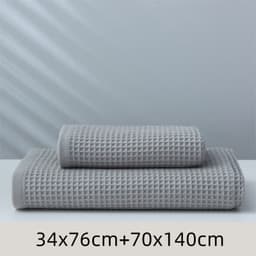 image-Pure Cotton Japanese-style Absorbent Household Honeycomb Pattern Towel
