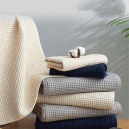 image-Pure Cotton Japanese-style Absorbent Household Honeycomb Pattern Towel