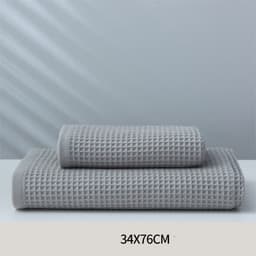image-Pure Cotton Japanese-style Absorbent Household Honeycomb Pattern Towel