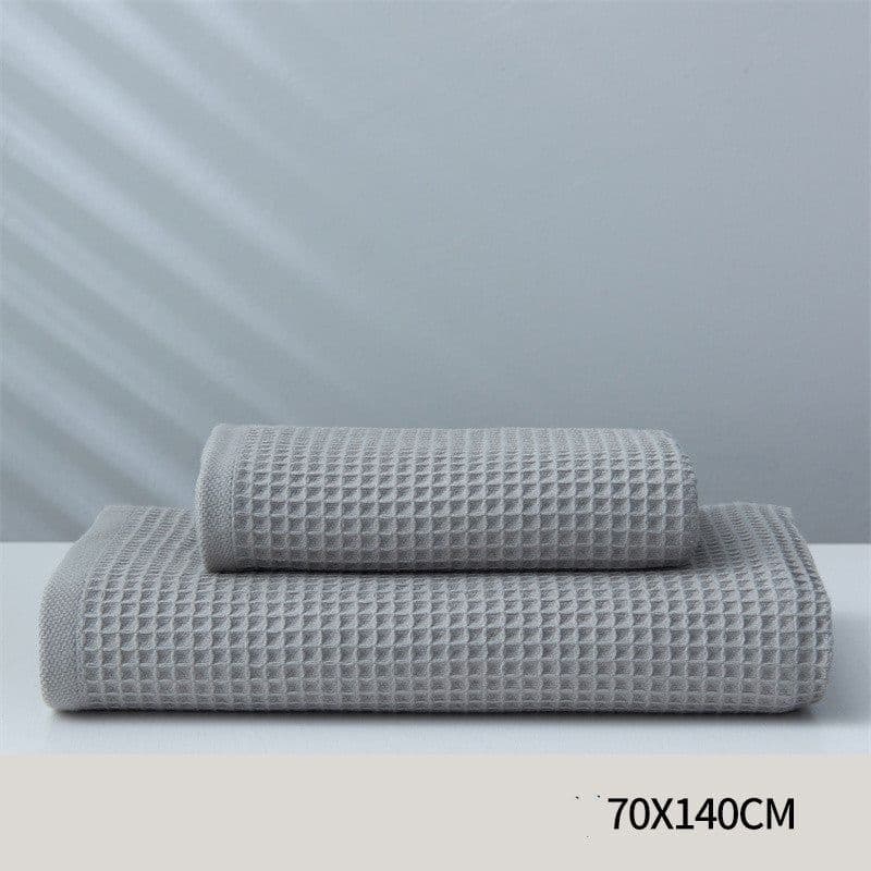image-Pure Cotton Japanese-style Absorbent Household Honeycomb Pattern Towel