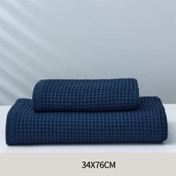 image-Pure Cotton Japanese-style Absorbent Household Honeycomb Pattern Towel