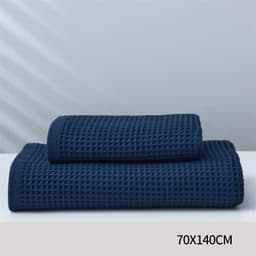 image-Pure Cotton Japanese-style Absorbent Household Honeycomb Pattern Towel
