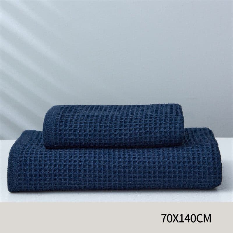 image-Pure Cotton Japanese-style Absorbent Household Honeycomb Pattern Towel