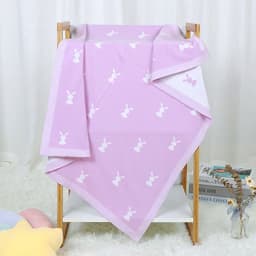 image-Baby Cartoon Knitted Cotton Cute Windproof Blanket