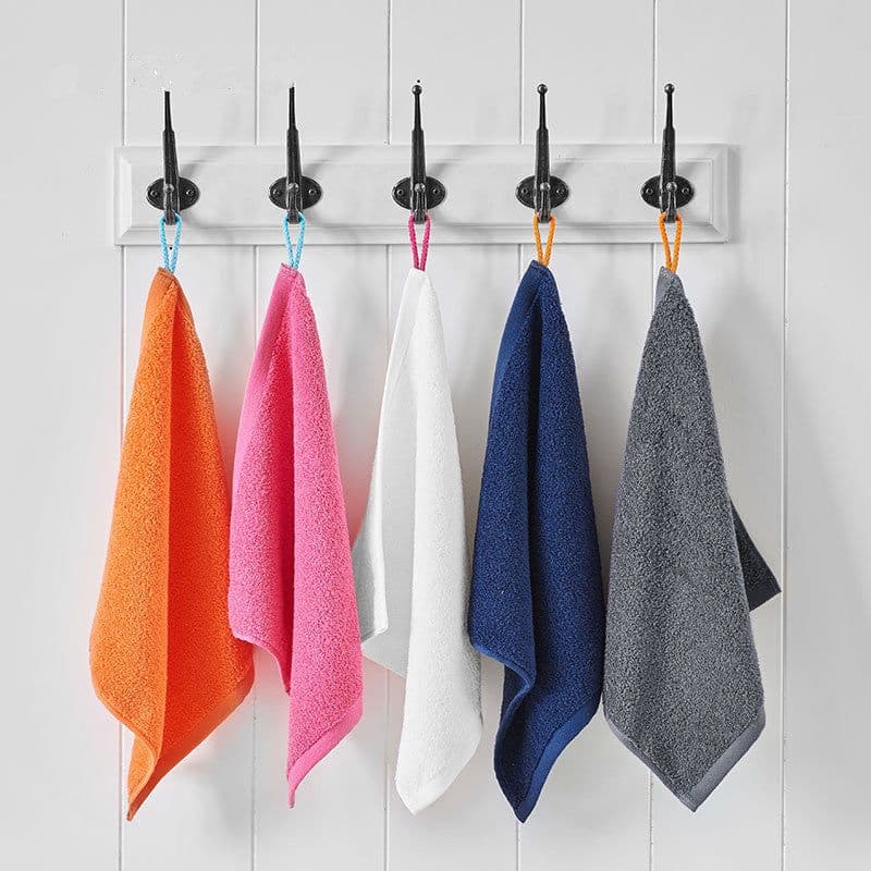 image-Children's Towel Pure Cotton White Solid Color