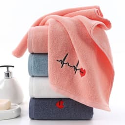 image-Thickened Absorbent Cotton Embroidered Towel