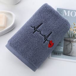 image-Thickened Absorbent Cotton Embroidered Towel