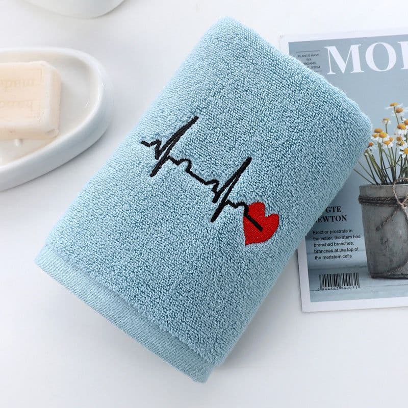image-Thickened Absorbent Cotton Embroidered Towel