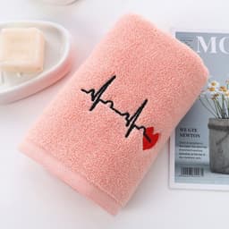 image-Thickened Absorbent Cotton Embroidered Towel