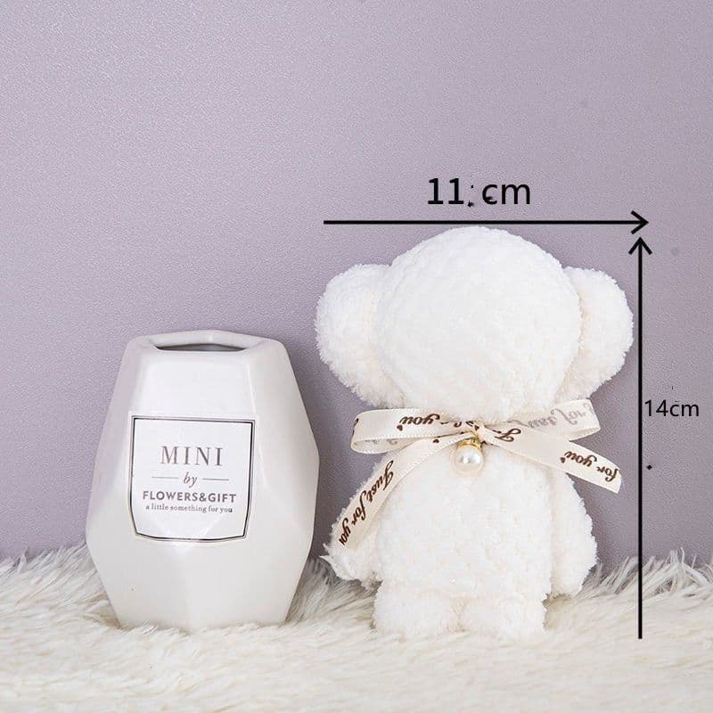 image-Bear Coral Velvet Towel Gift Handbag