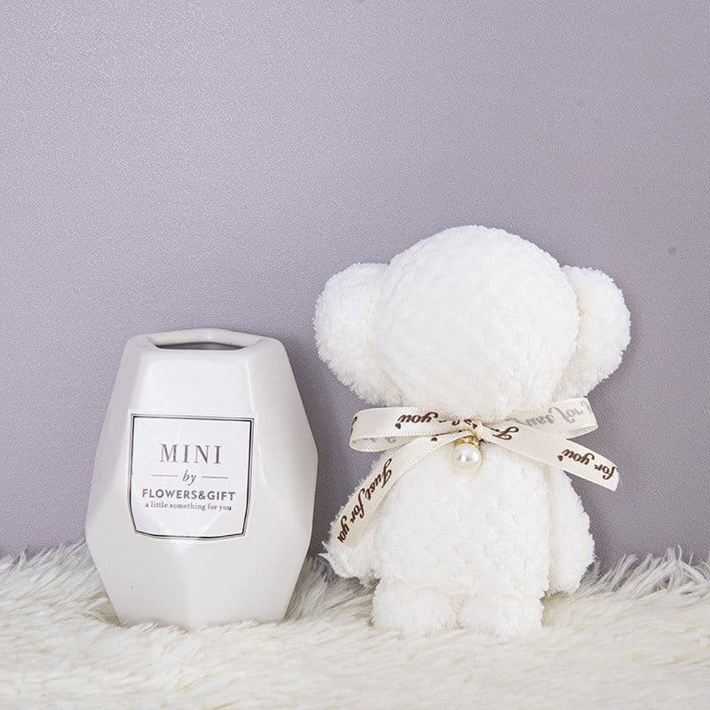 image-Bear Coral Velvet Towel Gift Handbag