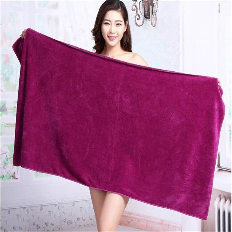 image-Large Cotton Absorbent Quick Drying Lint Resistant Towel