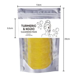 image-Turmeric Exfoliating Cleansing Pads Compressed Facial Sponges Skin Care Tools For Face Clogged Pores Excess Oil Cleansing