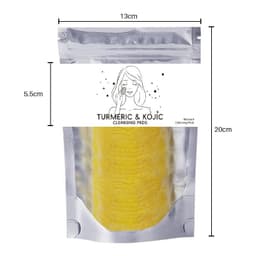 image-Turmeric Exfoliating Cleansing Pads Compressed Facial Sponges Skin Care Tools For Face Clogged Pores Excess Oil Cleansing