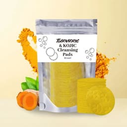 image-Turmeric Exfoliating Cleansing Pads Compressed Facial Sponges Skin Care Tools For Face Clogged Pores Excess Oil Cleansing