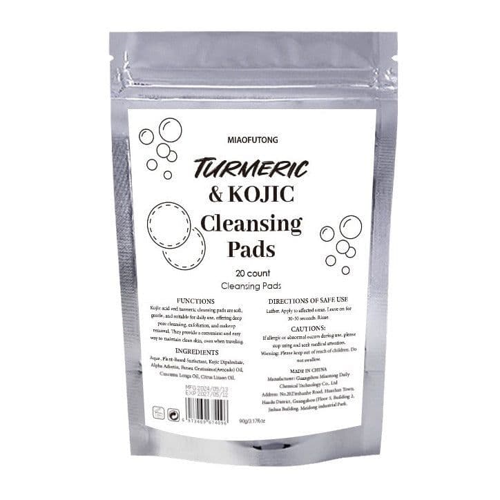 image-Turmeric Exfoliating Cleansing Pads Compressed Facial Sponges Skin Care Tools For Face Clogged Pores Excess Oil Cleansing
