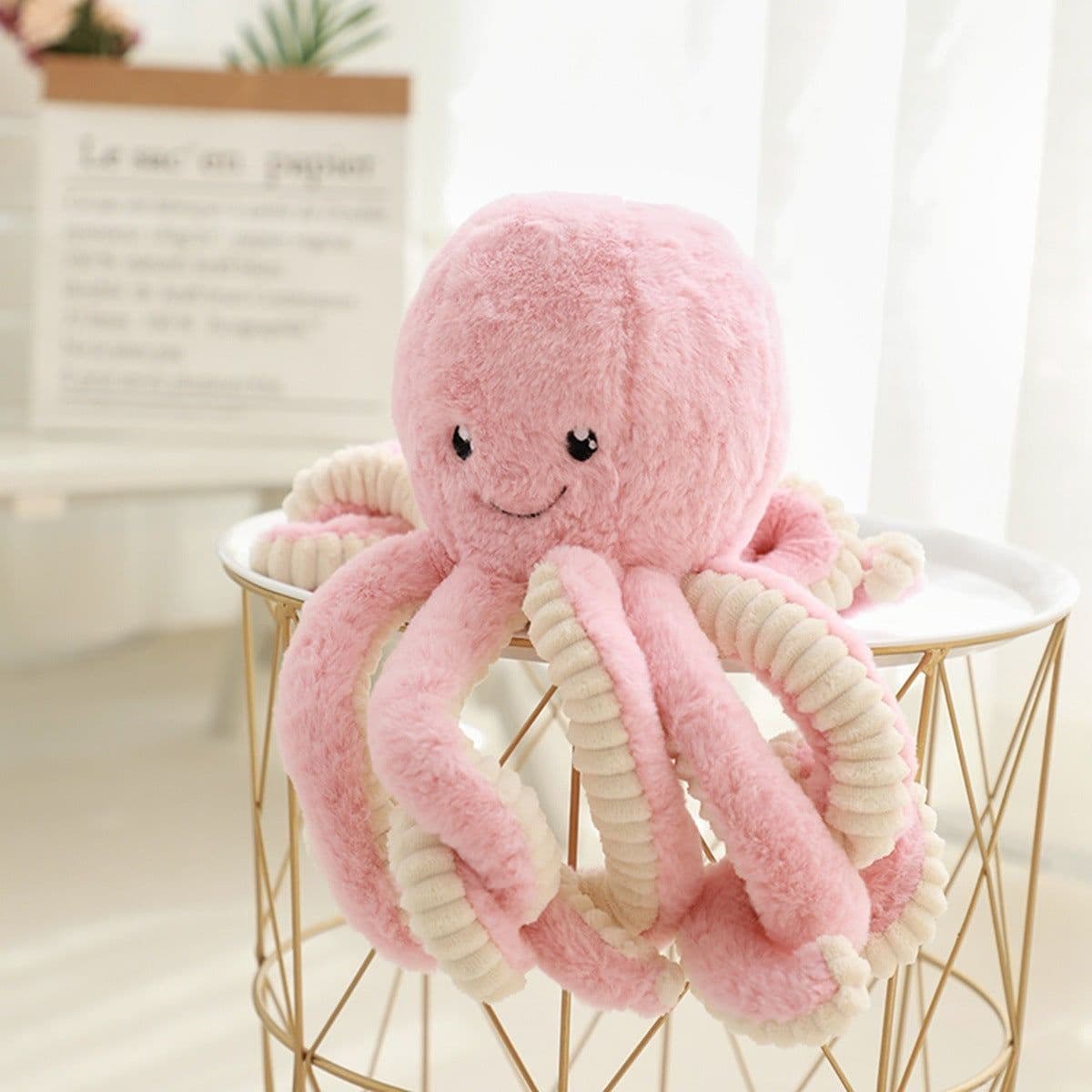 image-Lovely Simulation Octopus Pendant Plush Stuffed Toy Soft Animal Home Accessories Cute Doll Children Gifts